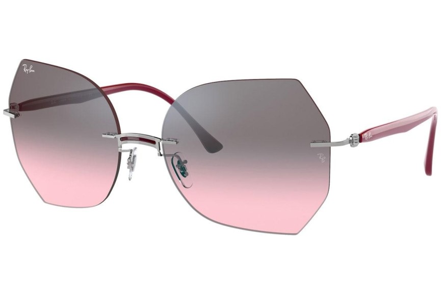 Okulary przeciwsłoneczne Ray-Ban Titanium Collection RB8065 003/H9 Kocie oczy Srebrne