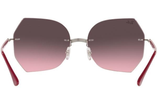 Okulary przeciwsłoneczne Ray-Ban Titanium Collection RB8065 003/H9 Kocie oczy Srebrne