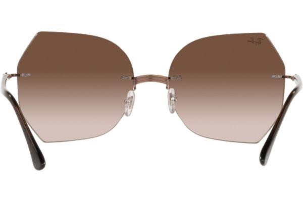 Okulary przeciwsłoneczne Ray-Ban Titanium Collection RB8065 155/13 Kocie oczy Złote