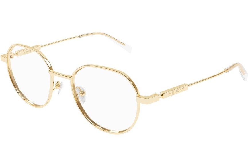 Okulary korekcyjne Alexander McQueen AM0479O 002 Okrągłe Złote