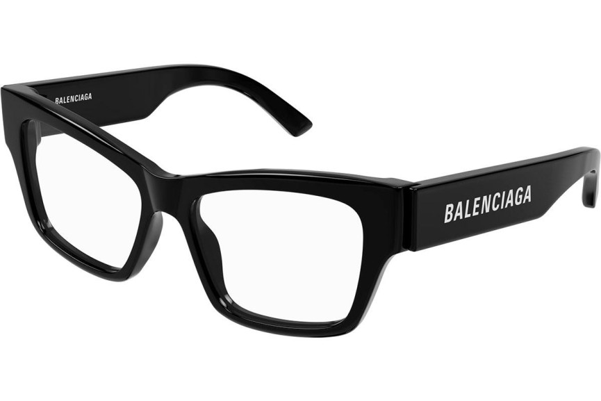 Okulary korekcyjne Balenciaga BB0378O 001 Kwadratowe Czarne