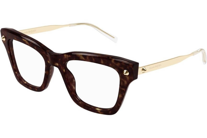 Okulary korekcyjne Alexander McQueen AM0484O 006 Kwadratowe Havana