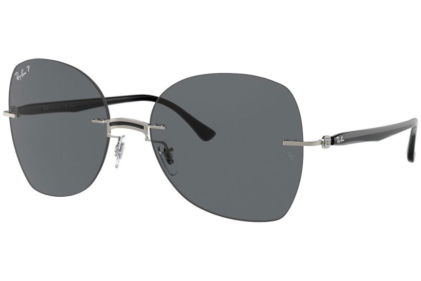 Okulary przeciwsłoneczne Ray-Ban Titanium Collection RB8066 003/81 Polarized Kwadratowe Czarne