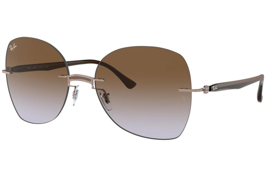 Okulary przeciwsłoneczne Ray-Ban Titanium Collection RB8066 155/68 Kwadratowe Brązowe