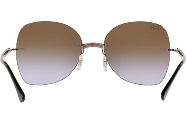 Okulary przeciwsłoneczne Ray-Ban Titanium Collection RB8066 155/68 Kwadratowe Brązowe