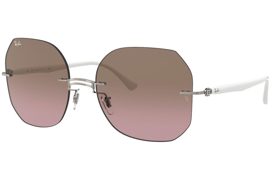 Okulary przeciwsłoneczne Ray-Ban Titanium Collection RB8067 159/14 Kwadratowe Srebrne