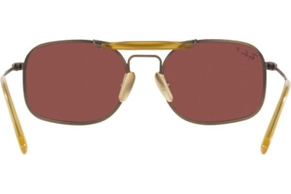 Okulary przeciwsłoneczne Ray-Ban Chromance Collection RB8062 9207AL Polarized Kwadratowe Brązowe