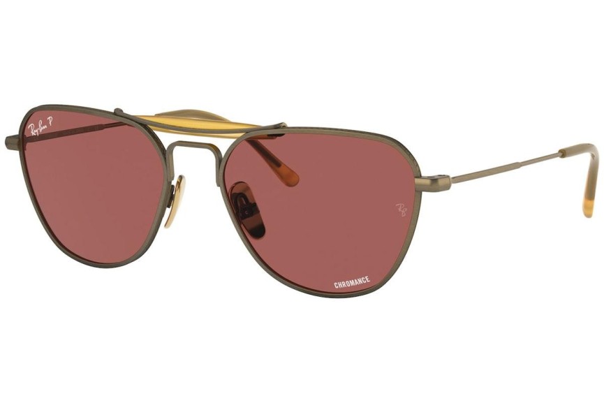 Okulary przeciwsłoneczne Ray-Ban Chromance Collection RB8064 9207AL Polarized Nieregularny Brązowe