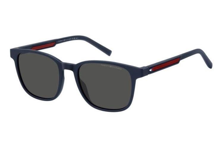 Okulary przeciwsłoneczne Tommy Hilfiger TH2202/S 8RU/IR Kwadratowe Niebieskie