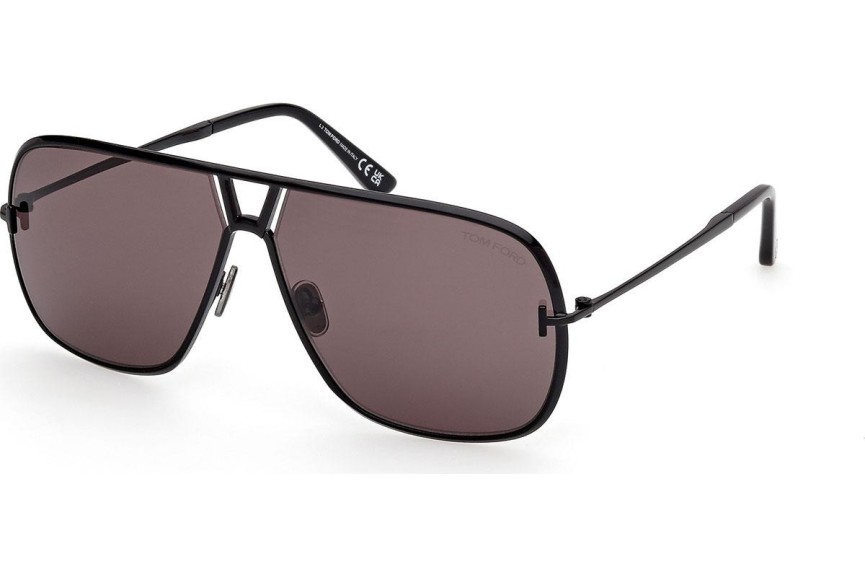 Okulary przeciwsłoneczne Tom Ford Stavros FT1204 01A Kwadratowe Czarne