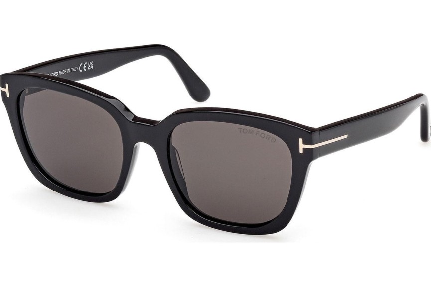 Okulary przeciwsłoneczne Tom Ford Haylay FT1216 01A Kwadratowe Czarne