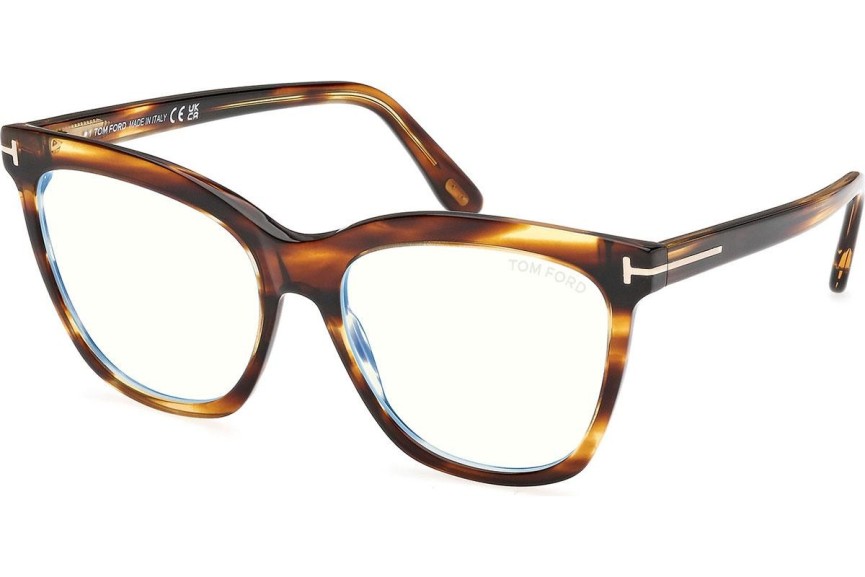 Okulary korekcyjne Tom Ford FT6042-B 055 Kocie oczy Havana