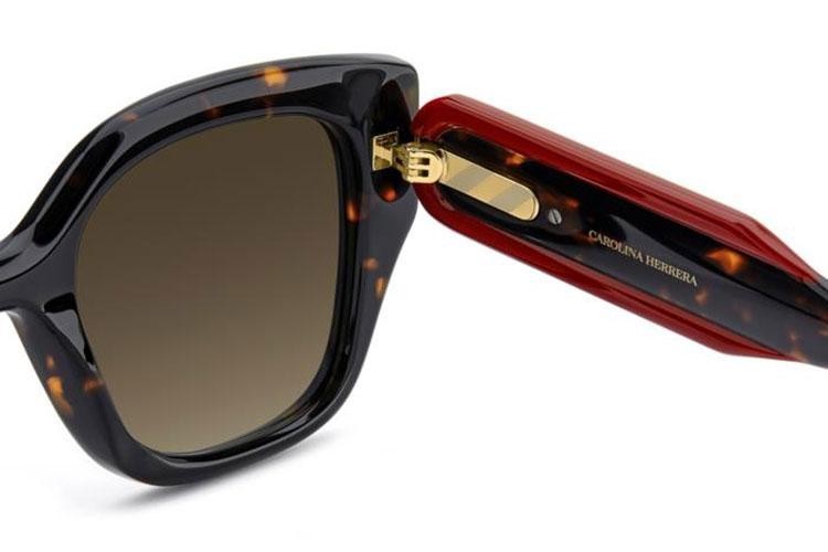 Okulary przeciwsłoneczne Carolina Herrera HER0312/S 086/HA Kocie oczy Havana