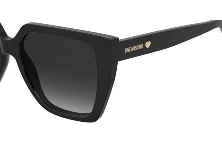 Okulary przeciwsłoneczne Love Moschino MOL088/S 807/9O Kocie oczy Czarne