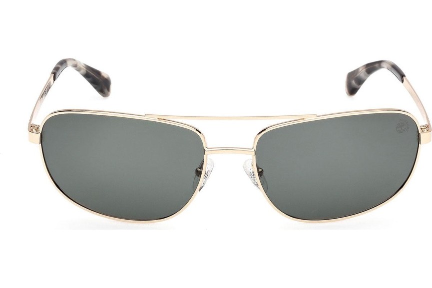 Okulary przeciwsłoneczne Timberland TB00045 32R Polarized Prostokątne Złote