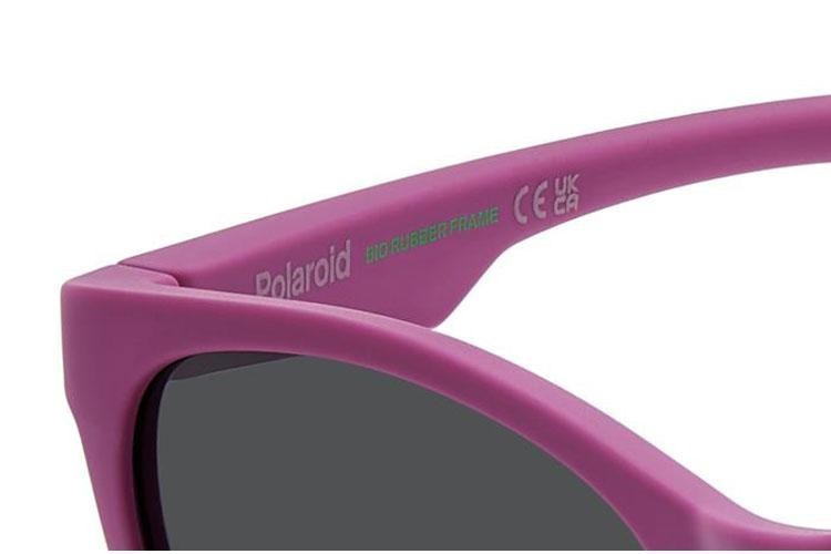 Okulary przeciwsłoneczne Polaroid Junior PLD8065/S QHO/M9 Polarized Kocie oczy Różowe