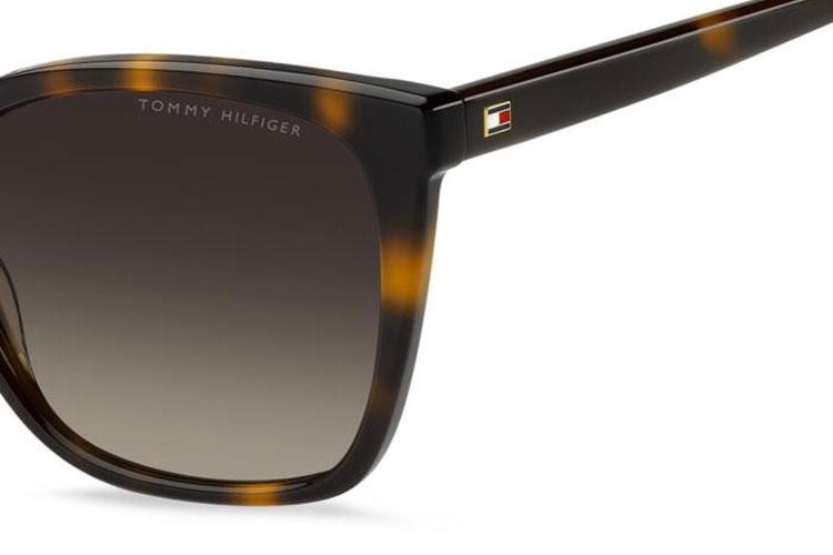 Okulary przeciwsłoneczne Tommy Hilfiger TH2226/S 086/HA Kocie oczy Havana