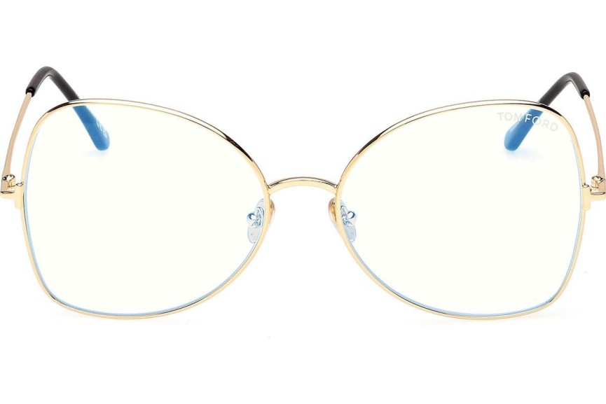 Okulary korekcyjne Tom Ford FT6049-B 030 Kocie oczy Złote