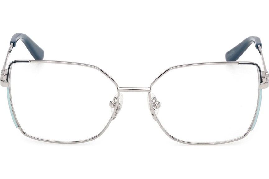 Okulary korekcyjne Guess GU50223 010 Kocie oczy Srebrne