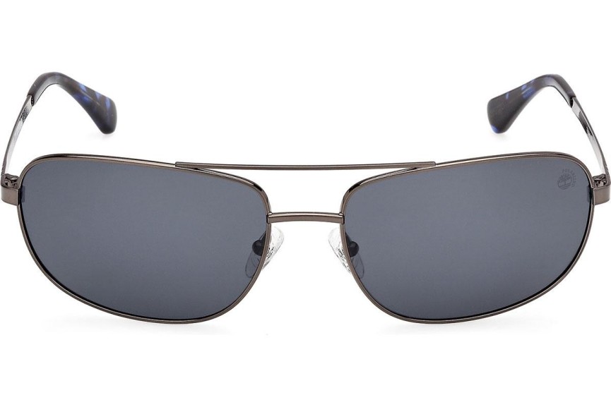 Okulary przeciwsłoneczne Timberland TB00045 08D Polarized Prostokątne Szare