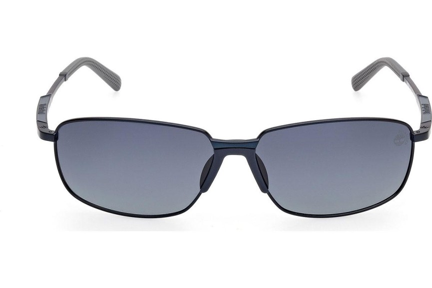 Okulary przeciwsłoneczne Timberland TB00041 91D Polarized Prostokątne Niebieskie