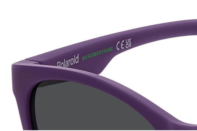 Okulary przeciwsłoneczne Polaroid Junior PLD8065/S B3V/M9 Polarized Kocie oczy Fioletowe