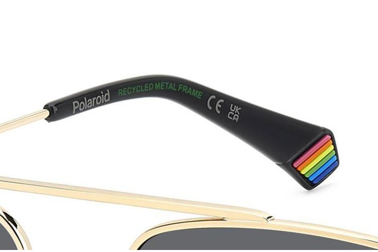 Okulary przeciwsłoneczne Polaroid PLD6235/S/X 2F7/M9 Polarized Kwadratowe Złote