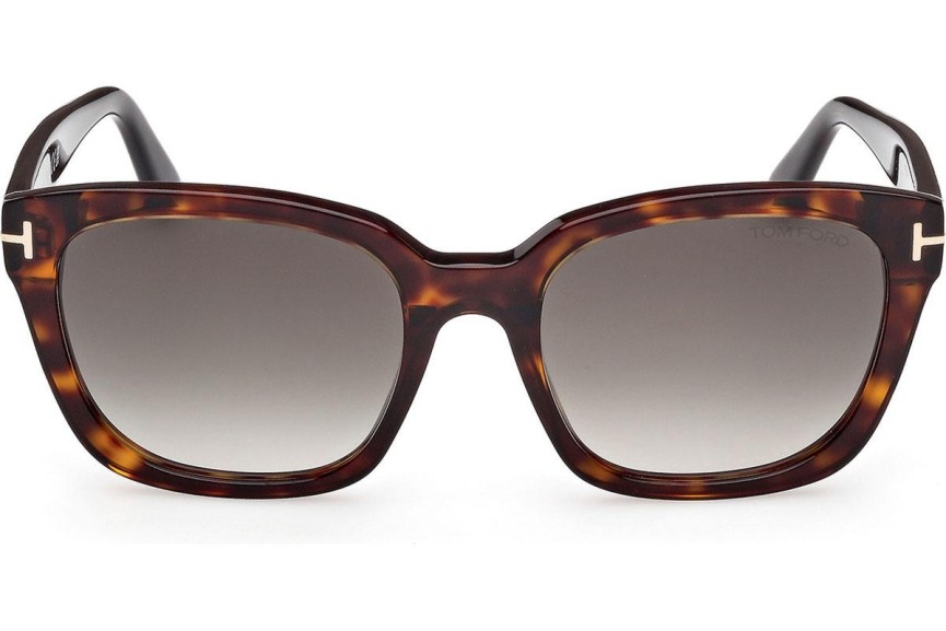 Okulary przeciwsłoneczne Tom Ford Haylay FT1216 52B Kwadratowe Havana