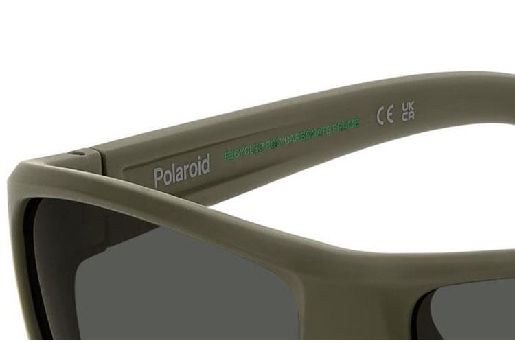 Okulary przeciwsłoneczne Polaroid PLD7057/S DLD/M9 Polarized Prostokątne Zielone