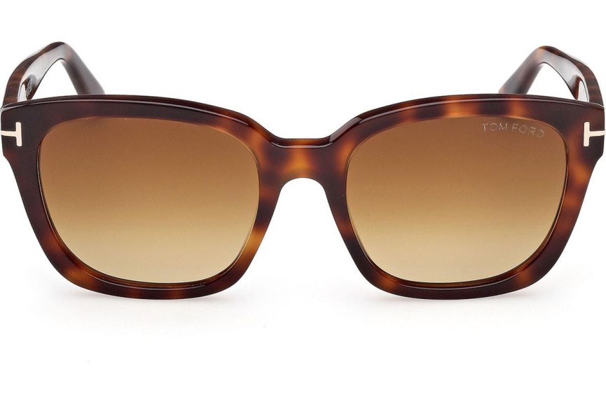 Okulary przeciwsłoneczne Tom Ford Haylay FT1216 53F Kwadratowe Havana