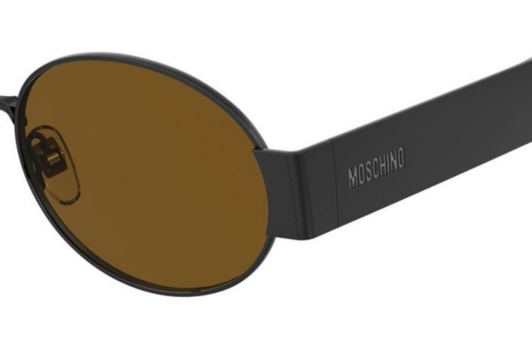 Okulary przeciwsłoneczne Moschino MOS185/S 807/70 Owalne Czarne