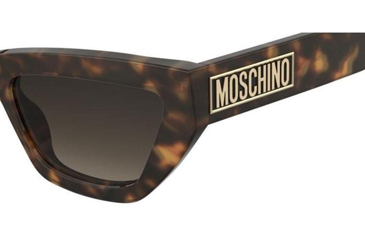 Okulary przeciwsłoneczne Moschino MOS182/S 086/HA Kocie oczy Havana