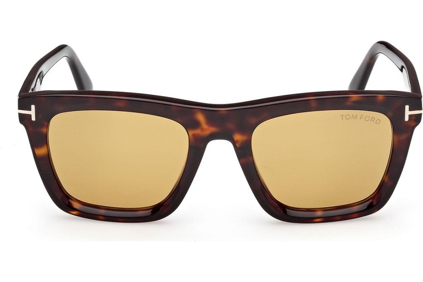 Okulary przeciwsłoneczne Tom Ford Lelio FT1207 52E Kwadratowe Havana