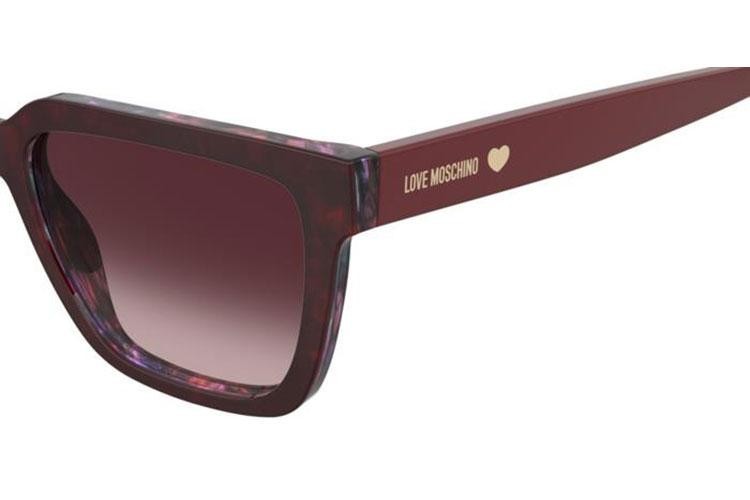 Okulary przeciwsłoneczne Love Moschino MOL087/S LHF/UQ Kwadratowe Czerwone