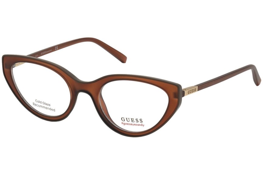 Okulary korekcyjne Guess GU3058 045 Owalne Brązowe