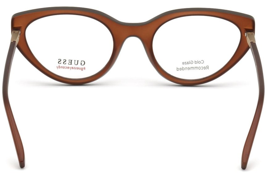 Okulary korekcyjne Guess GU3058 045 Owalne Brązowe