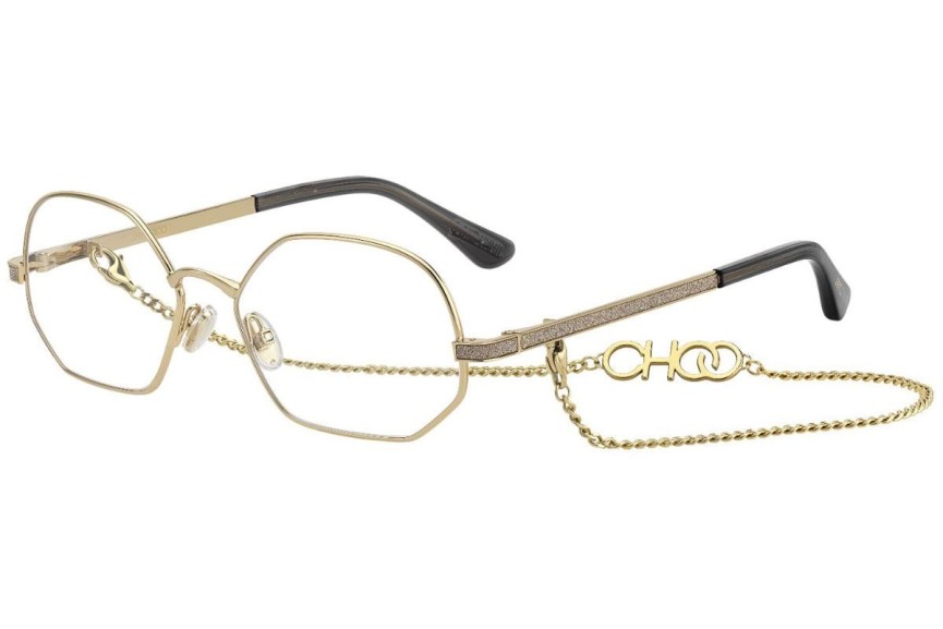 Okulary korekcyjne Jimmy Choo JC245 2F7 Owalne Złote