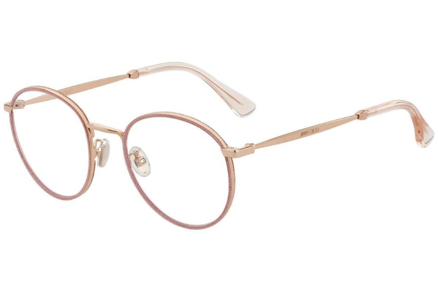 Okulary korekcyjne Jimmy Choo JC251/G W66 Okrągłe Różowe