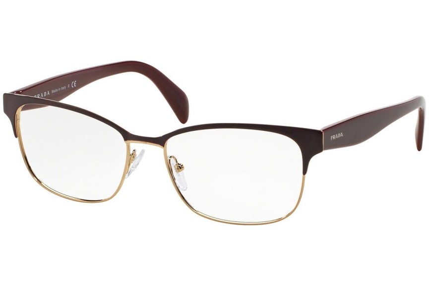 Okulary korekcyjne Prada PR65RV UAN1O1 Browline Brązowe