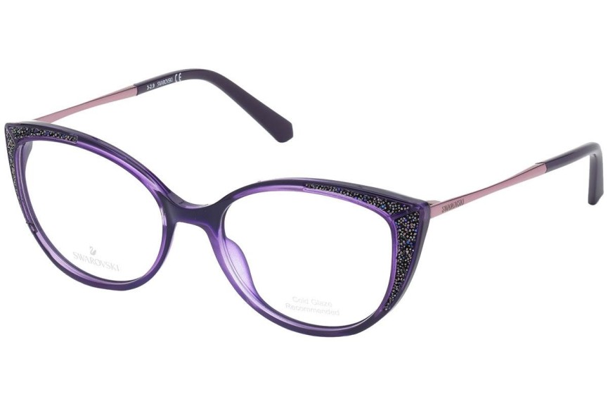 Okulary korekcyjne Swarovski SK5362 081 Kocie oczy Fioletowe