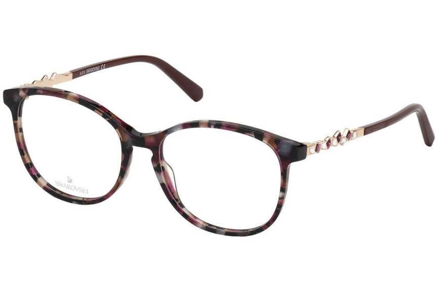 Okulary korekcyjne Swarovski SK5370 55B Okrągłe Havana