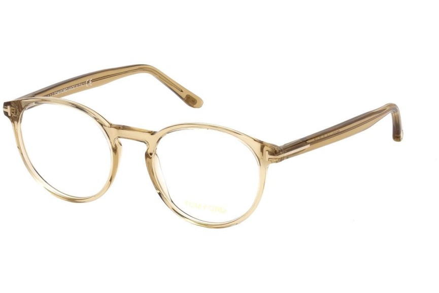 Okulary korekcyjne Tom Ford FT5524 045 Okrągłe Brązowe