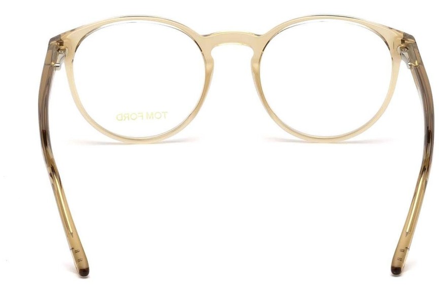 Okulary korekcyjne Tom Ford FT5524 045 Okrągłe Brązowe