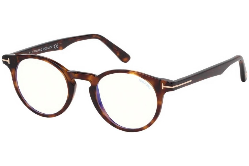 Okulary korekcyjne Tom Ford FT5557-B 052 Okrągłe Havana