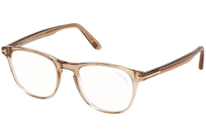 Okulary korekcyjne Tom Ford FT5625-B 045 Kwadratowe Brązowe