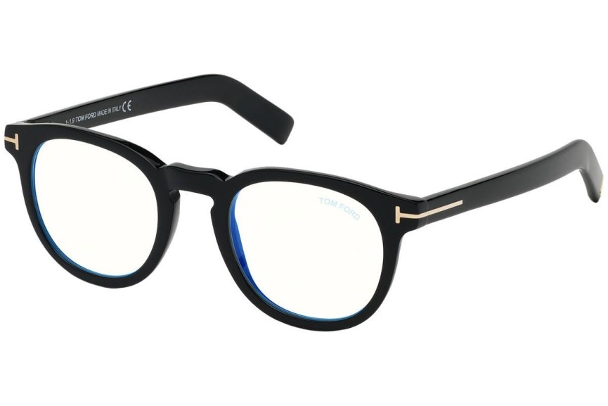 Okulary korekcyjne Tom Ford FT5629-B 001 Okrągłe Czarne