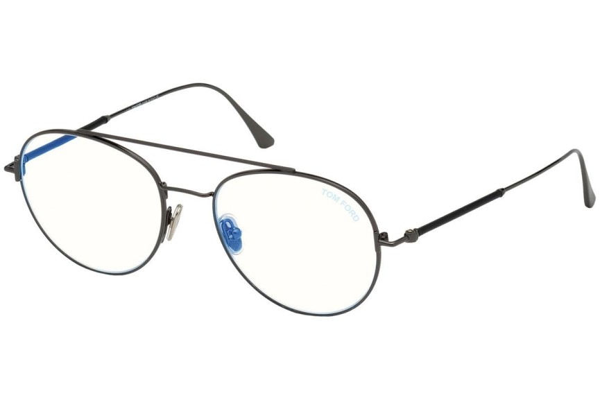 Okulary korekcyjne Tom Ford FT5657-B 012 Okrągłe Szare