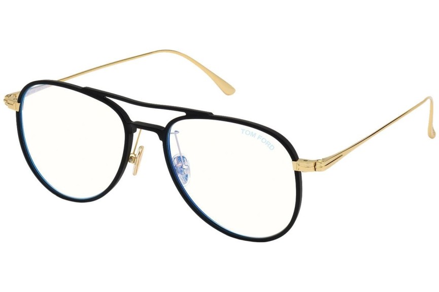 Okulary korekcyjne Tom Ford FT5666-B 002 Pilotki (Aviator) Czarne