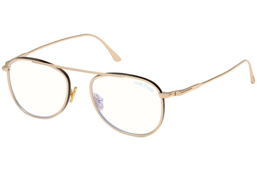 Okulary korekcyjne Tom Ford FT5691-B 028 Pilotki (Aviator) Złote