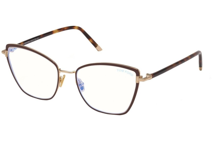 Okulary korekcyjne Tom Ford FT5740-B 048 Kwadratowe Brązowe